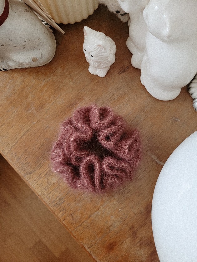 gumki do włosów Gumka scrunchie Antyczny Róż