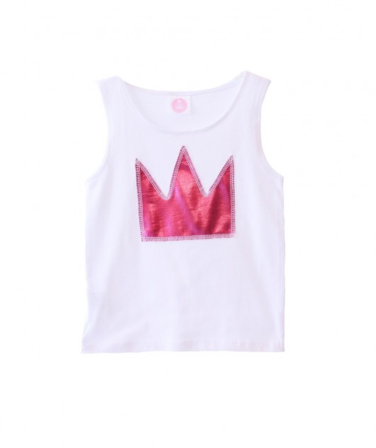 Koszulka PINK CROWN white Little Gold King