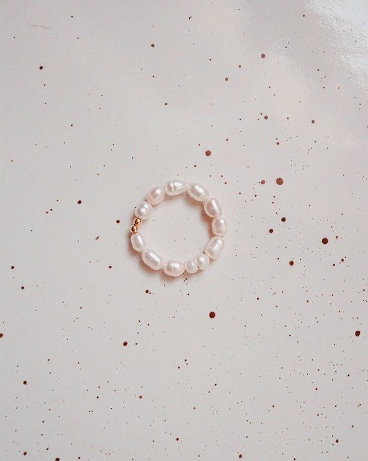 pierścionki elastyczne Pierścionek Pearl gold
