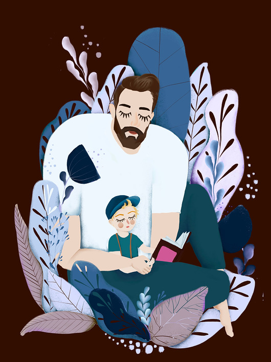 grafiki i ilustracje Dad and son 2