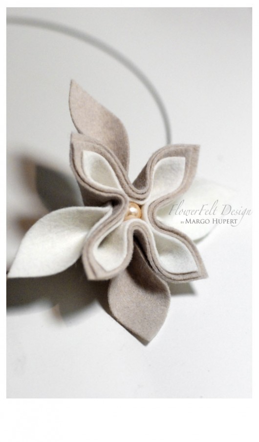 beżowy mini FlowerFelt Design
