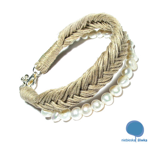 simple pearls - bransoleta Makowisko