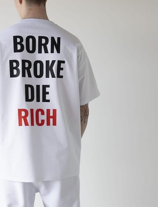 t-shirty męskie T-Shirt Oversize FLOW White (z nadrukiem)