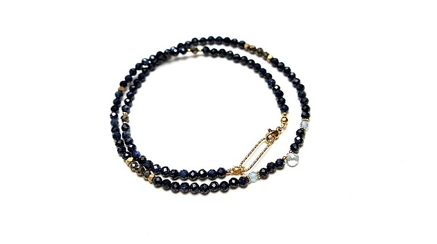 chokery Szafiry /choker/ vol. 4  - naszyjnik /Szlachetna kolekcja/