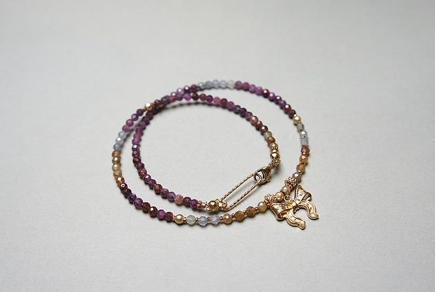 chokery Szafiry i rubiny mix vol. 9 /choker/ naszyjnik - Szlachetna kolekcja