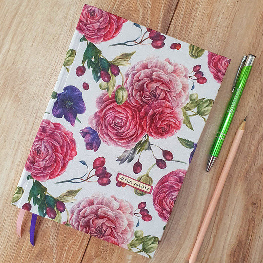 notatniki i albumy Kwiatowy notatnik A5, bullet journal