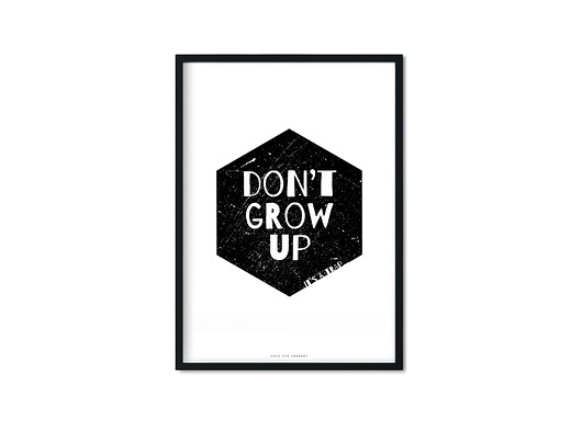 "Don't Grow Up" Plakat Love The Journey