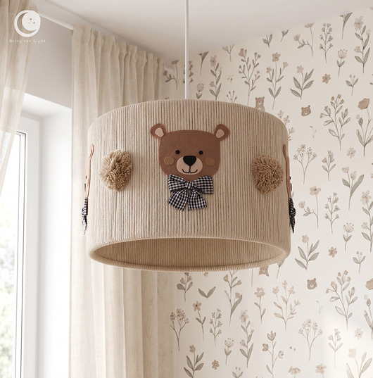 lampy do pokoju dziecka Lampa sufitowa Misiaczki  Abażur handmade do pokoju dziecka