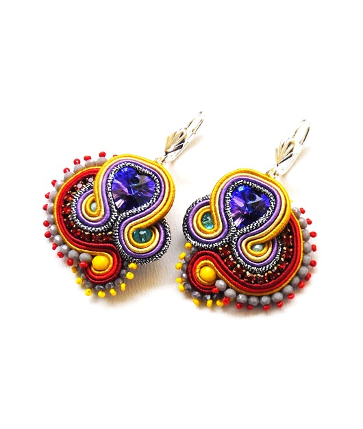 kolczyki soutache Sutaszowe kolczyki PARIS