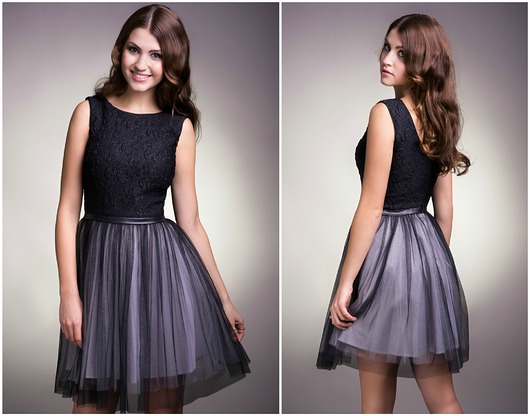 Magiczna czarno-srebrna Dream Dress RegardFashion