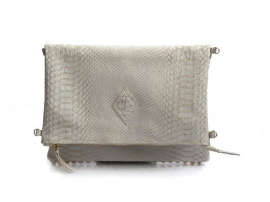 STUDDED BAG White Phyton Rozwadowska Bags