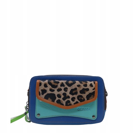 torby na ramię Torebka listonoszka zero waste skórzana przepiękna oryginalna OLIVKA