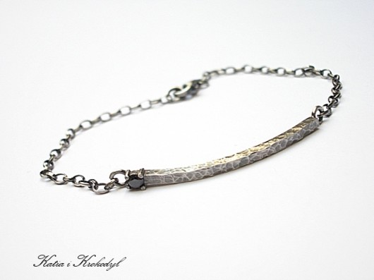 bransoletki wire wrapping Kreska black  -bransoletka 