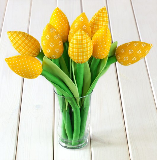 TULIPANY, żółty bawełniany bukiet MYK STUDIO