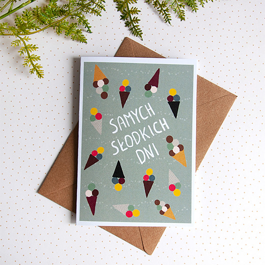 Kartka lody Gosia Sendlewska