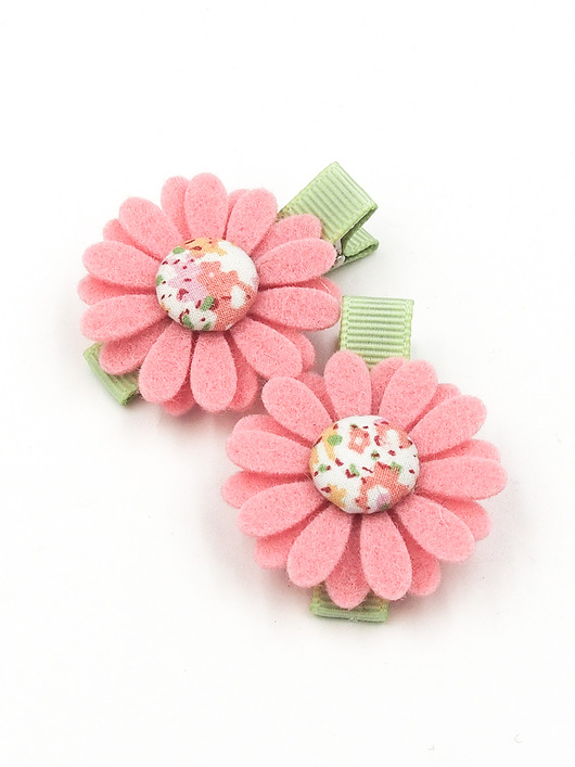 ozdoby do włosów dla dzieci Spinki do włosów różowe kwiatki Adele