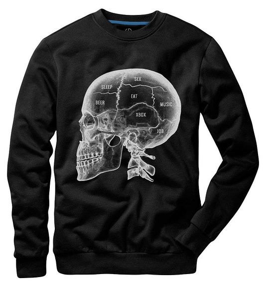 bluzy męskie Bluza marki UNDERWORLD unisex X-ray skull