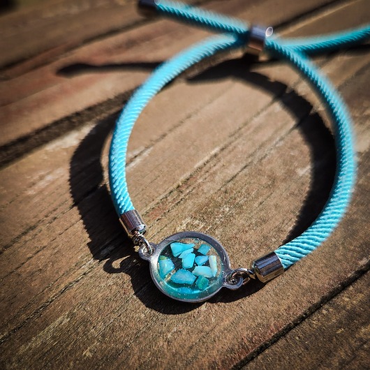 bransoletki z żywicy Bransoletka na sznurku z amazonitem