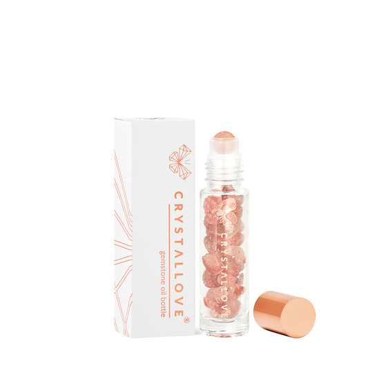 akcesoria dla niej CRYSTALLOVE Buteleczka z kryształami na olejek 10ml - kwarc truskawkowy