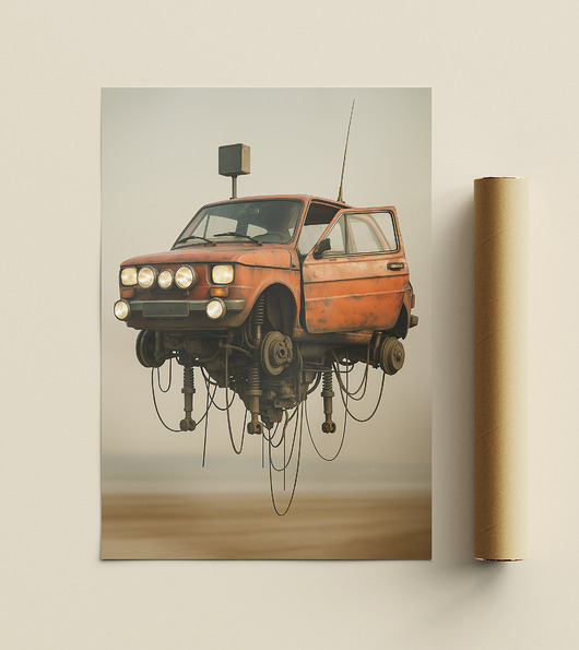 grafiki i ilustracje Fiat 126p  Zgliszcza Przeszłości