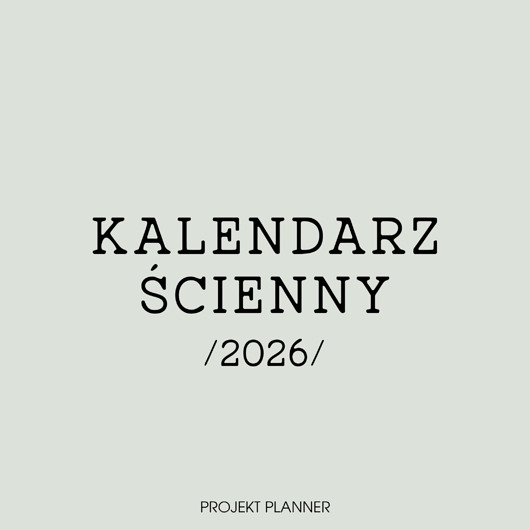 kalendarze i plannery Minimalistyczny kalendarz ścienny 2026