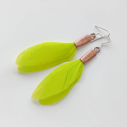 kolczyki z piórami PIÓRKO kolczyki