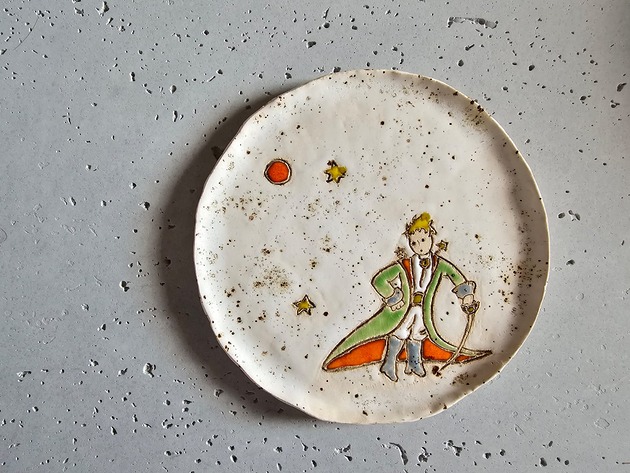 patery i talerze Talerzyk ceramiczny inspirowany Małym Księciem
