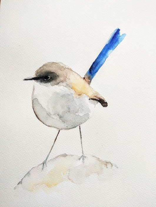 Akwarela Strzyżyk Wiktoria Borys Art