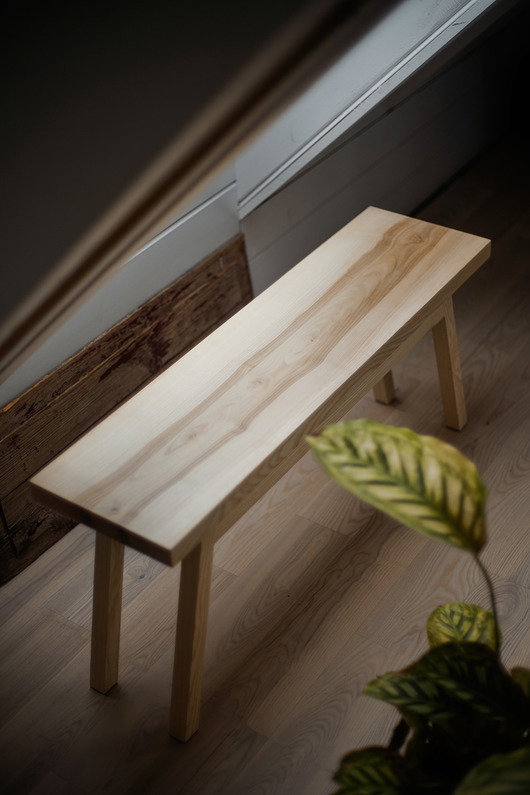 ławki Ławka drewniana jesionowa z dębową wstawką