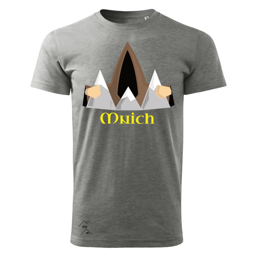 t-shirty męskie Mnich grafika by Szymon Rabiasz grey men