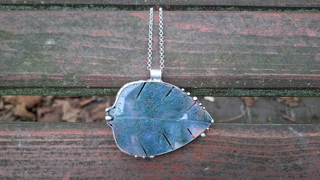 wisiory Duży liść - wisiorek