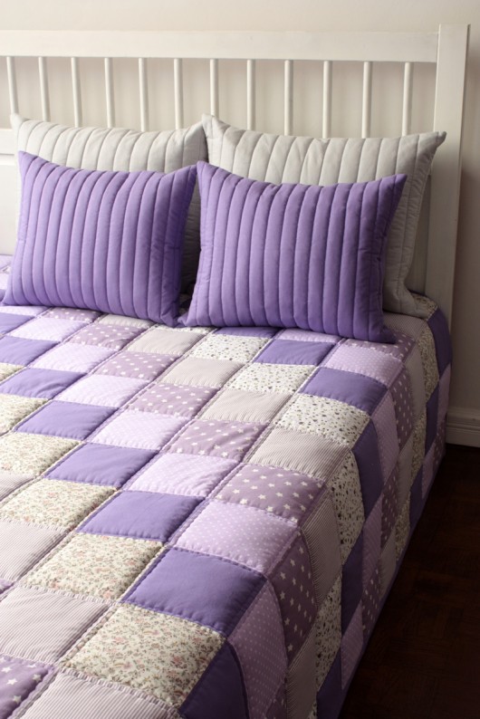 Zestaw narzuta patchwork |NILI| + 2 poszewki patchwork house