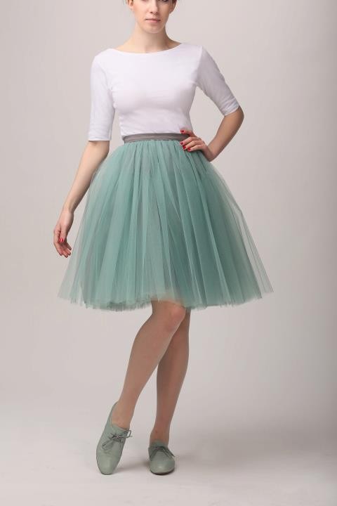 Spódnica tiulowa grey&mint S031 - na zamówienie  Fanfaronada