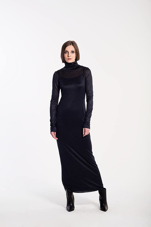 Długa sukienka z golfem Aleksandra Zgubinska Atelier