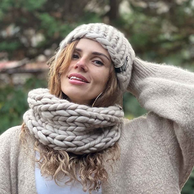 szale damskie Komin 100% merino