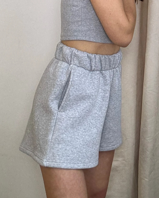 szorty damskie Bawełniane szorty Cool light grey