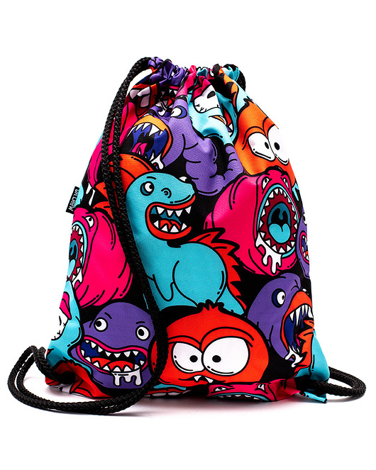 torebki, worki i plecaki dziecięce Worek Plecak Wodoodporny DR.CROW Colorful Monsters