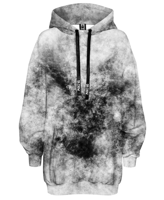 bluza z kapturem damska Bluza Oversize Tunika DR.CROW Black Background