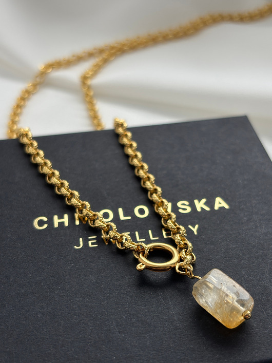 złote naszyjniki Naszyjnik łańcuszek Cytryn