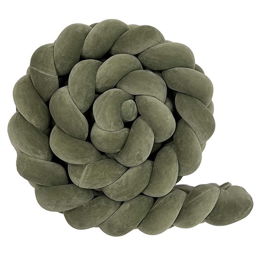akcesoria do łóżeczek Ochraniacz warkocz welur Khaki 420cm PZ