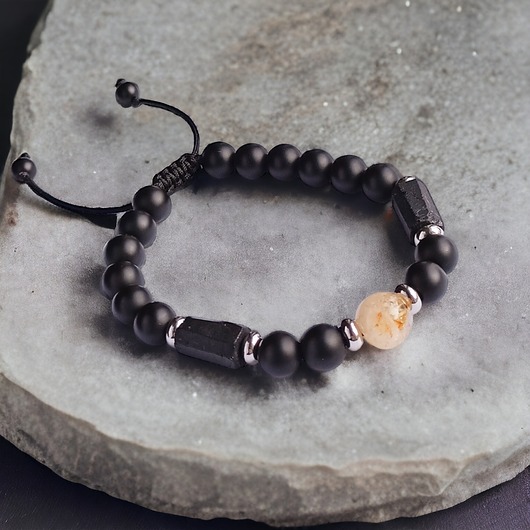 biżuteria męska DOBROBYT siła OCHRONA : bransoletka regulowana ONE SIZE