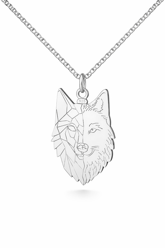 biżuteria męska DWA WILKI - naszyjnik męski  srebro, złoto