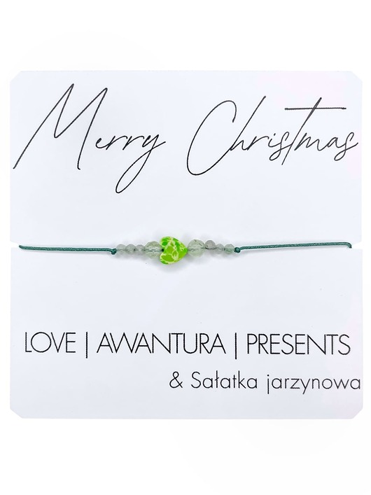 bransoletki na sznurku Świąteczna Bransoletka z kamieni naturalnych Jaspis cesarski, Apatyt