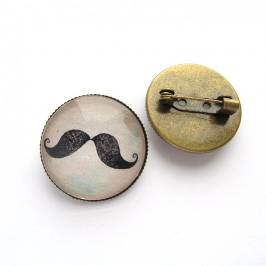 BROWN MOUSTACHE broszka by Matusevic