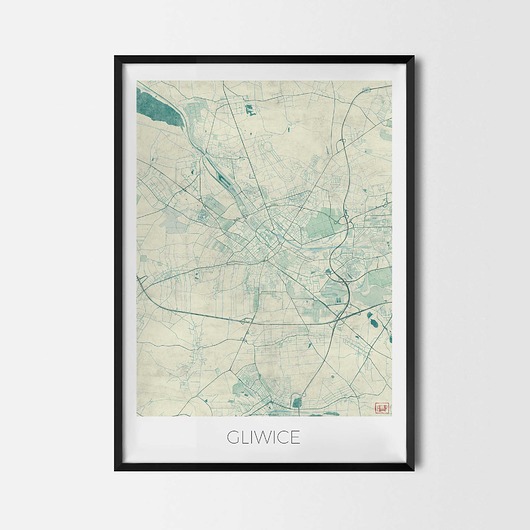 Plakat Gliwice - CityArtPosters CityArtPosters