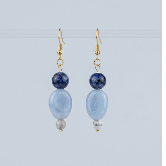 kolczyki z masy plastycznej Kolczyki Blues