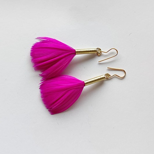 kolczyki z piórami PIÓRKO kolczyki