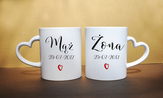 Żona i Mąż, zestaw z Twoją datą ślubu  Sowia Aleja