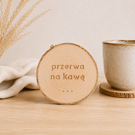 podkładki do kuchni Drewniana podkładka przerwa na kawę