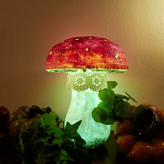 dekoracje świetlne Lampa muchomorek